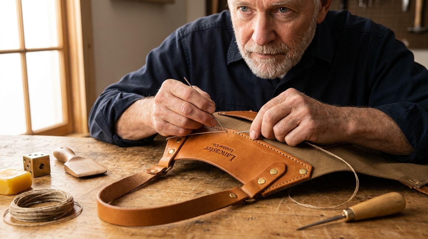 Close-up of the craft process